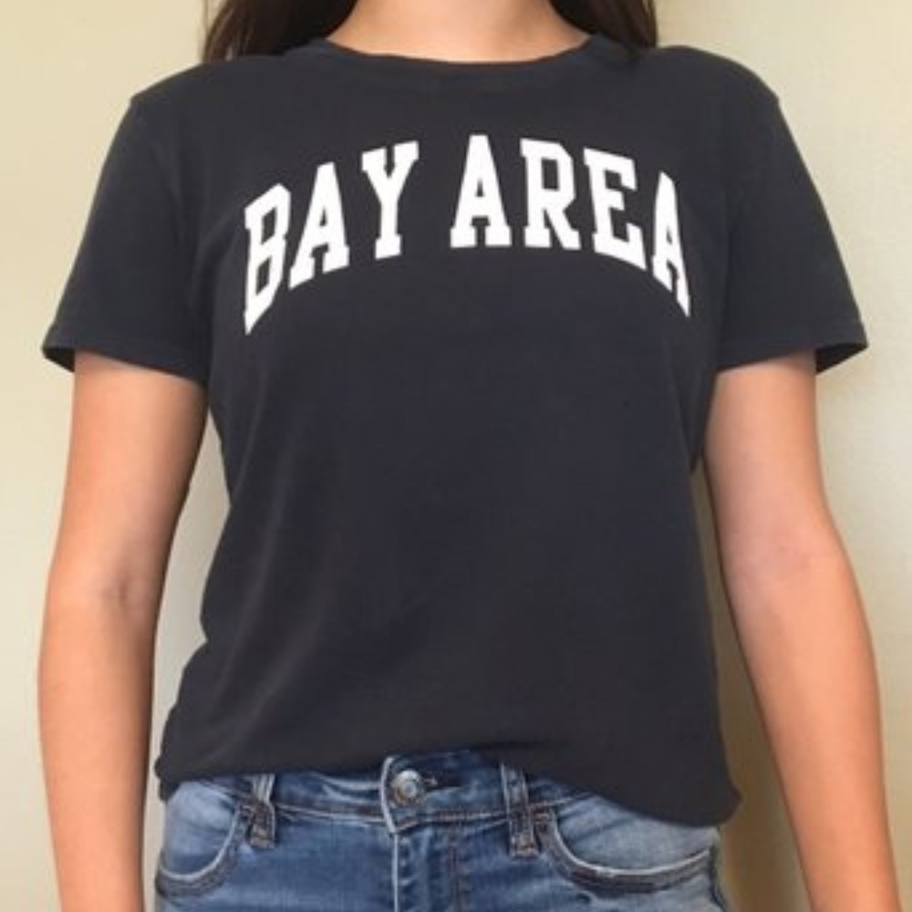 Brandy Melville Navy blue Bay area Tee shirt